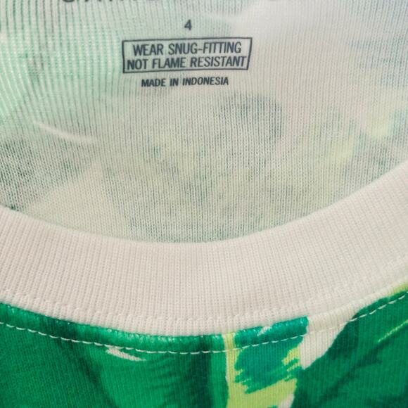 Janie and Jack Bosphorus Palm Leaf Print Pajamas EUC Size 4T - Picture 5 of 6